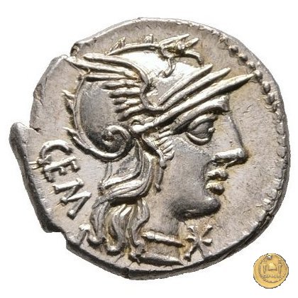 250/1 - denario M. Aburius M.f. Geminus 132 BC (Roma)