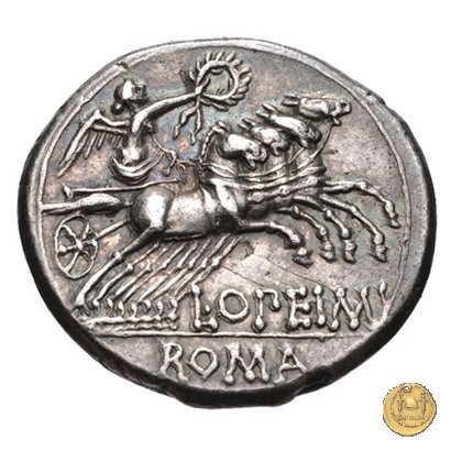 253/1 - denario L. Opimius Q.f.Q.n. 131 BC (Roma)