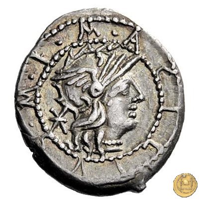 255/1 - denario M. Acilius M.f. 130 BC (Roma)