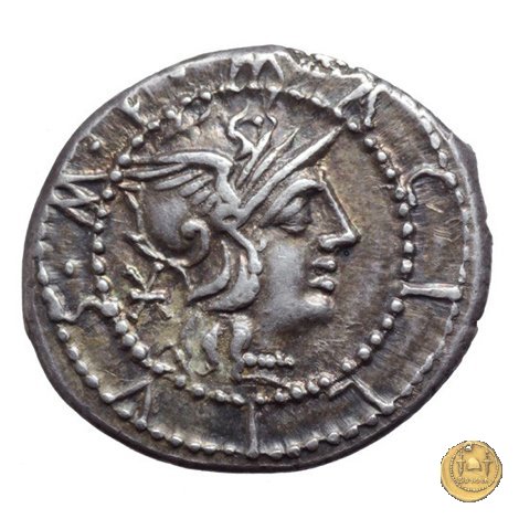 255/1 - denario M. Acilius M.f. 130 BC (Roma)