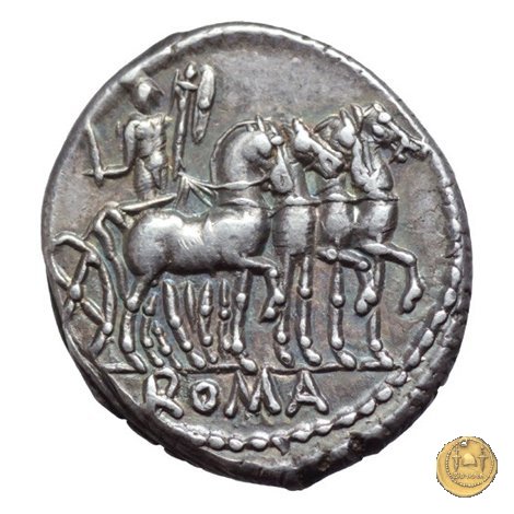 255/1 - denario M. Acilius M.f. 130 BC (Roma)