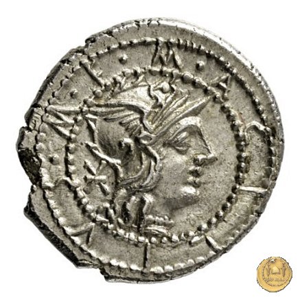 255/1 - denario M. Acilius M.f. 130 BC (Roma)