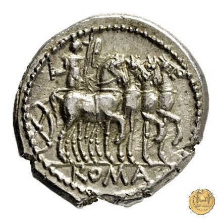 255/1 - denario M. Acilius M.f. 130 BC (Roma)