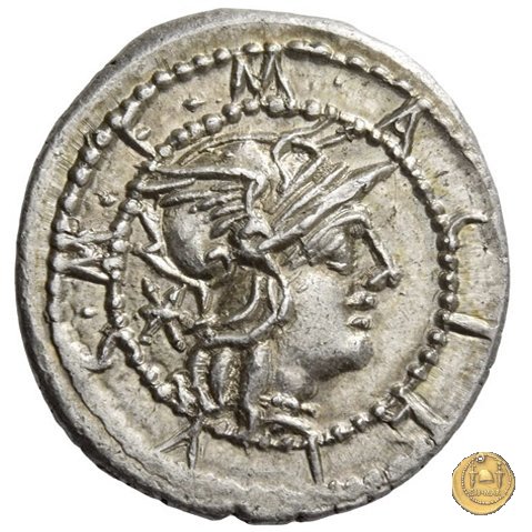 255/1 - denario M. Acilius M.f. 130 BC (Roma)