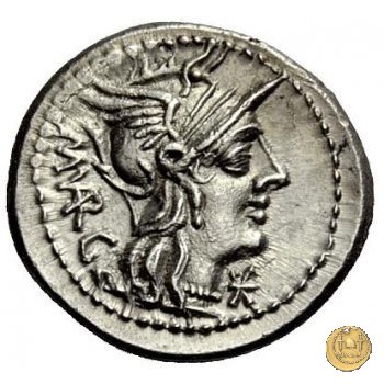 257/1 - denario M. Vargunteius 130 BC (Roma)