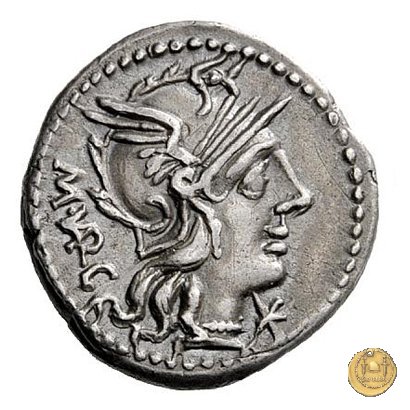 257/1 - denario M. Vargunteius 130 BC (Roma)