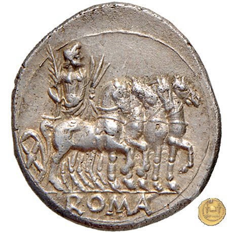 257/1 - denario M. Vargunteius 130 BC (Roma)