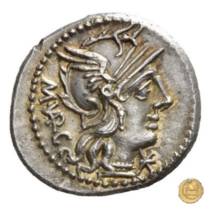 257/1 - denario M. Vargunteius 130 BC (Roma)