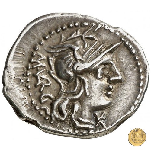 257/1 - denario M. Vargunteius 130 BC (Roma)