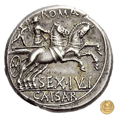 258/1 - denario Sex. Iulius Caesar 129 BC (Roma)