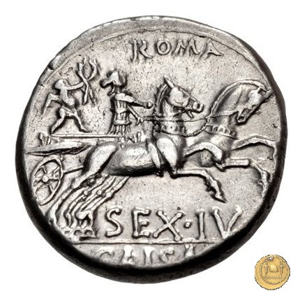 258/1 - denario Sex. Iulius Caesar 129 BC (Roma)