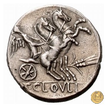 260/1 - denario T. Cloelius (Cloulius) 128 BC (Roma)