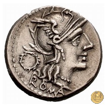 260/1 - denario T. Cloelius (Cloulius) 128 BC (Roma)