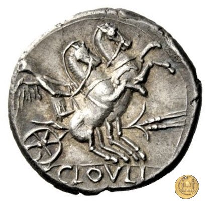 260/1 - denario T. Cloelius (Cloulius) 128 BC (Roma)