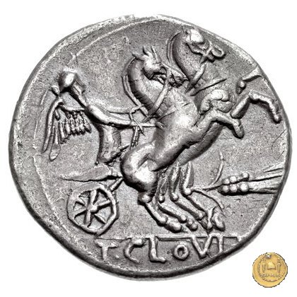 260/1 - denario T. Cloelius (Cloulius) 128 BC (Roma)