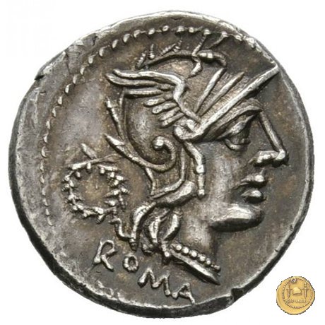 260/1 - denario T. Cloelius (Cloulius) 128 BC (Roma)