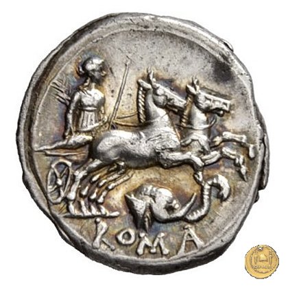 262/1 - denario L. Caecilius Q.f.Q.n. Metellus Diadematus 128 BC (Roma)