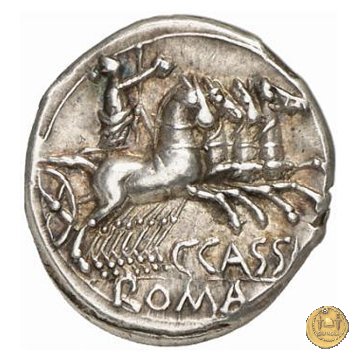 266/1 - denario C. Cassius 126 BC (Roma)