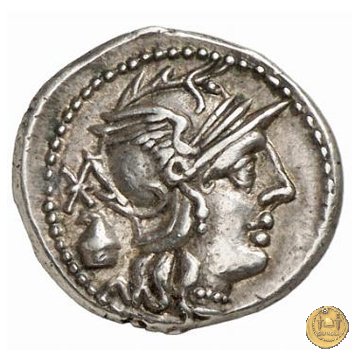 266/1 - denario C. Cassius 126 BC (Roma)