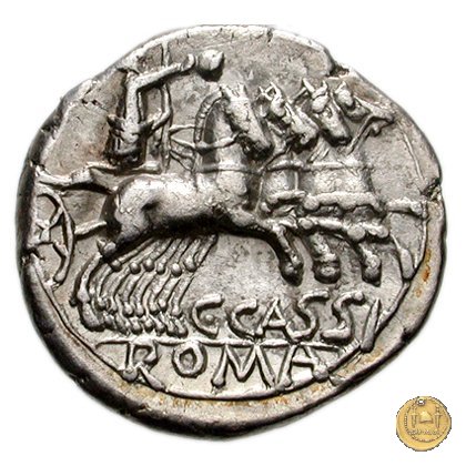 266/1 - denario C. Cassius 126 BC (Roma)