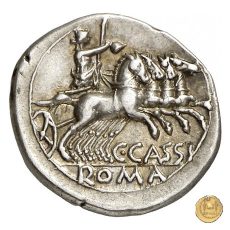 266/1 - denario C. Cassius 126 BC (Roma)