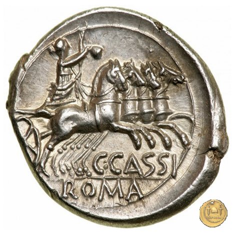 266/1 - denario C. Cassius 126 BC (Roma)