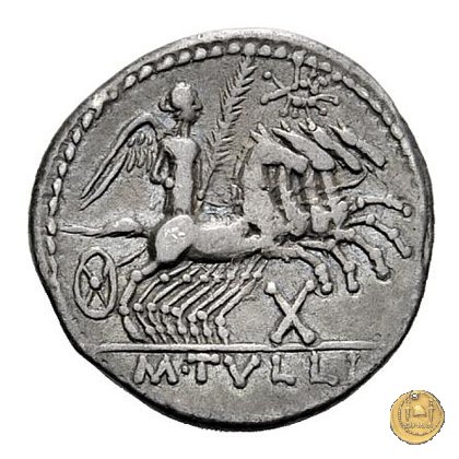 280/1 - denario M. Tullius 120 BC (Roma)