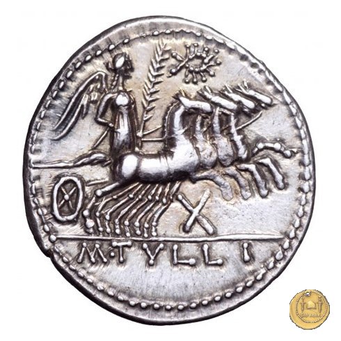 280/1 - denario M. Tullius 120 BC (Roma)