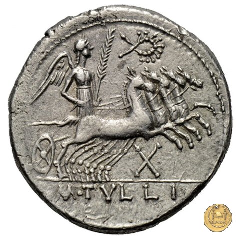 280/1 - denario M. Tullius 120 BC (Roma)