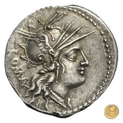 280/1 - denario M. Tullius 120 BC (Roma)