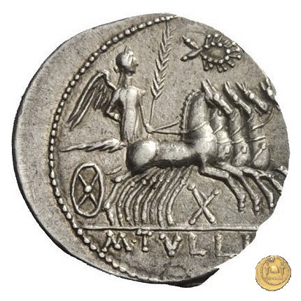 280/1 - denario M. Tullius 120 BC (Roma)