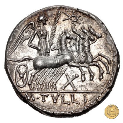 280/1 - denario M. Tullius 120 BC (Roma)