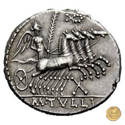 280/1 - denario M. Tullius 120 BC (Roma)