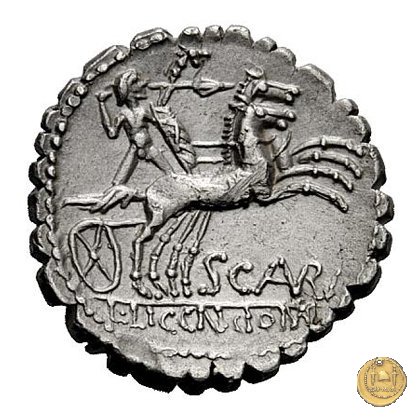 282/1 - denario M. Aurelius Scaurus 118 BC (Narbo)