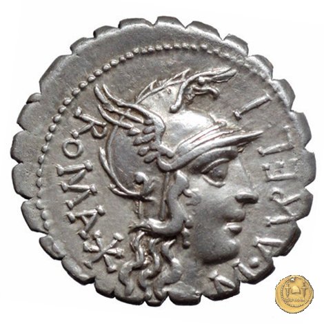 282/1 - denario M. Aurelius Scaurus 118 BC (Narbo)