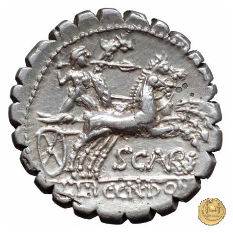 282/1 - denario M. Aurelius Scaurus 118 BC (Narbo)