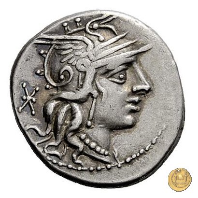 283/1a - denario Q. Marcius / C. Fabius / L. Roscius 118-117 BC (Roma)