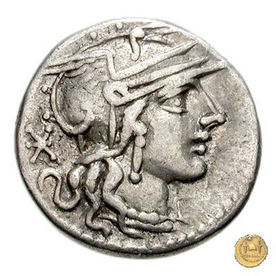 283/1b - denario C. Fabius / L. Roscius / Q. Marcius 118-117 a.C. (Roma)