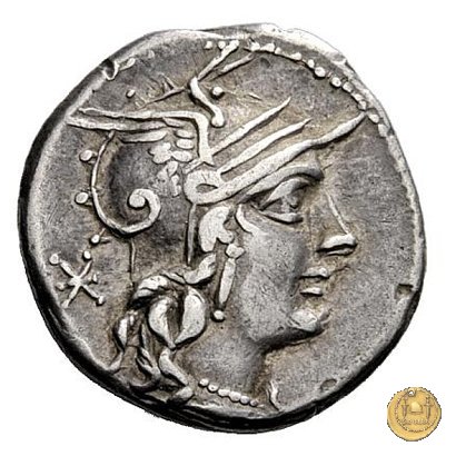 283/1b - denario C. Fabius / L. Roscius / Q. Marcius 118-117 a.C. (Roma)