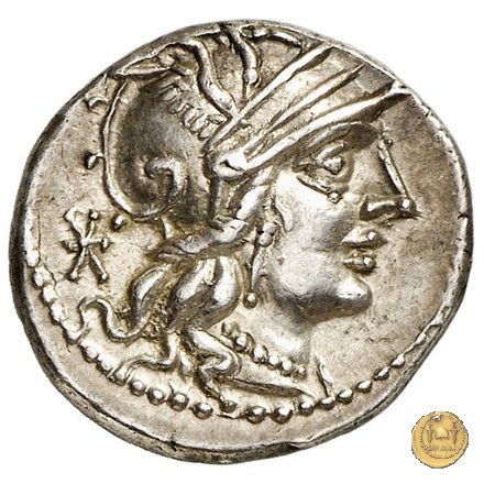 283/1b - denario C. Fabius / L. Roscius / Q. Marcius 118-117 BC (Roma)