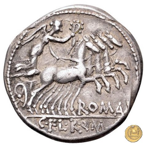 283/1b - denario C. Fabius / L. Roscius / Q. Marcius 118-117 BC (Roma)