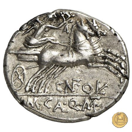 284/1 - denario Cn. Fulvius / M. Calidius / Q. Caecilius Metellus 117-116 BC (Roma)