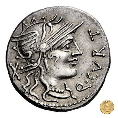 285/2 - denario Q. Curtius / M. Iunius Silanus 116-115 BC (Roma)