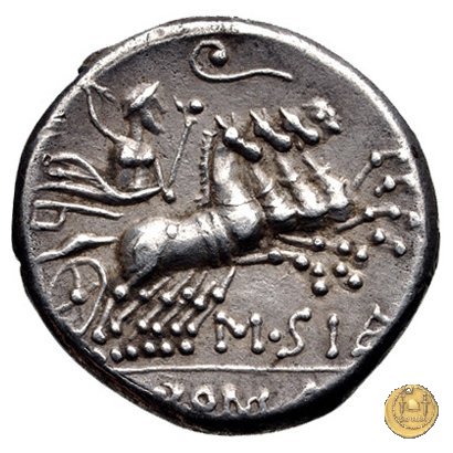 285/2 - denario Q. Curtius / M. Iunius Silanus 116-115 BC (Roma)