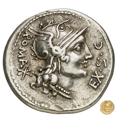 286/1 - denario M. Sergius Silus 116-115 BC (Roma)