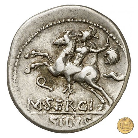 286/1 - denario M. Sergius Silus 116-115 BC (Roma)