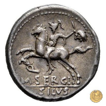 286/1 - denario M. Sergius Silus 116-115 BC (Roma)