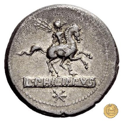 293/1 - denario L. Marcius Q.f.Q.n. Philippus 113-112 BC (Roma)