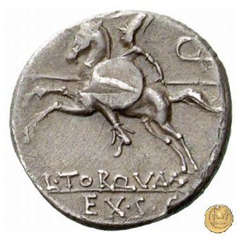 295/1 - denario L. Manlius Torquatus 113-112 BC (Roma)