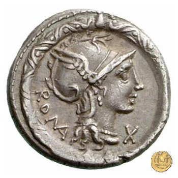 295/1 - denario L. Manlius Torquatus 113-112 BC (Roma)